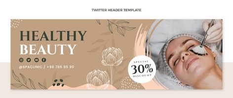 Media Poster, Beauty Posters, Facebook Banner, Social Media Poster, Spa Design, Poster Layout, Healthy Beauty, Beauty Design, Twitter Header