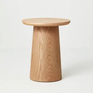 Hearth & Hand™ with Magnolia : Target Magnolia Furniture, Wooden Accent Table, Stylish Side Table, Hearth & Hand With Magnolia, Round Accent Table, Wood Accent Table, Accent Side Table, White Oak Wood, Chip And Joanna Gaines