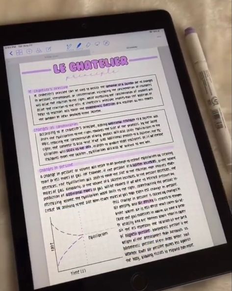 Tablet Notes, Le Chatelier's Principle, Online Notes, Google Notes, Ipad Notes, Ipad Organizer, Study Life, Best Study Tips, Ipad Hacks