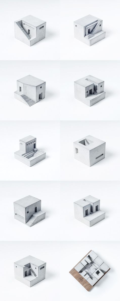 Home Design Drawing, Concrete Home Design, Architectural Scale, Model Architecture, Concrete Buildings, Concept Models Architecture, Concrete Architecture, Concrete Home, Arch Model