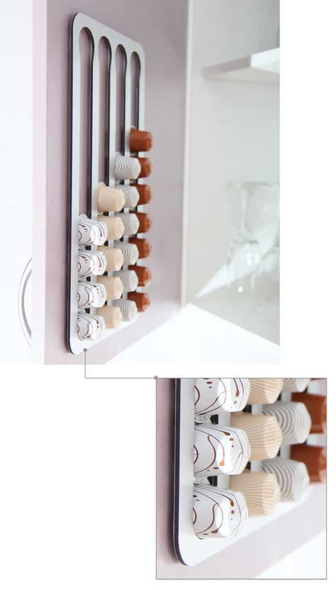 Abacus Pod Rack, Coffee Capsule Holder for Nespresso Pods by Avooq — Kickstarter Nespresso Coffee Pod Storage, Nespresso Capsule Holder, Nespresso Coffee Capsules, Coffee Capsule Holder, Coffee Organization, Espresso Pods, Pod Coffee Machine, Capsule Holder, Capsule Coffee Machine