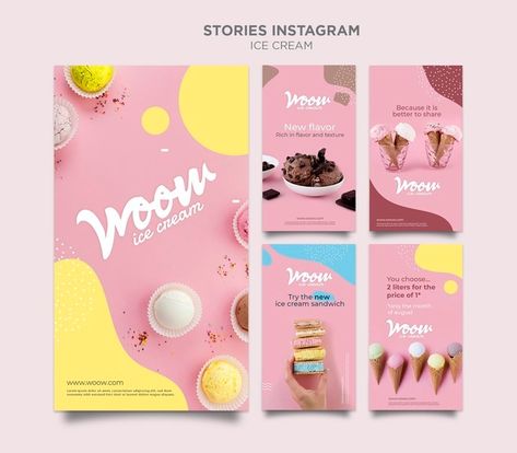 Free PSD | Instagram stories with ice cream Ice Cream Graphic Design, Background Ice Cream, Ice Cream Instagram, Instagram Story Background, Ice Cream Poster, Instagram Stories Template, Beverage Poster, Story Background, Food Template