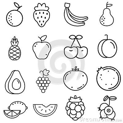 fruits-vector-icon-set-vitamin-illustration-sign-collection-tropical-symbol-vegetarianism-logo-can-be-used-web-mobile Summer Fruits Drawing, Vitamin Illustration, Fruit Doodles, Food Tattoo, Fruits Vector, Fruits Illustration, Fruit Doodle, Food Tattoos, Fruits Drawing