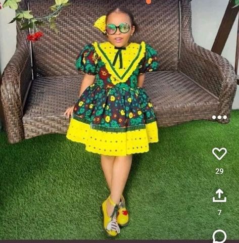 Latest Children Ankara Gown, Children Ankara Gowns, Baby African Clothes, African Kids Clothes, Ankara Styles For Kids, Girls Ball Gown, Kids Dress Collection, African Dresses For Kids