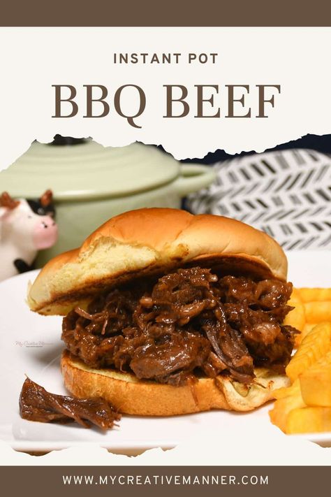 Instant Pot Bbq Beef, Bbq Beef Stew, Bbq Beef Roast, Beef Shoulder Roast, Shredded Beef Sandwiches, Instant Meals, Bbq Beef Sandwiches, Hot Beef, Chuck Roast Recipes