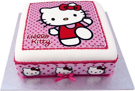 Super Cute Hello Kitty Birthday Cake! Hello Kitty Cake Design, Square Birthday Cake, Kitty Birthday Cake, Hello Kitty Birthday Cake, Cake Order Forms, Kitty Cake, Kitty Clothes, Hello Kitty Clothes, Square Cake