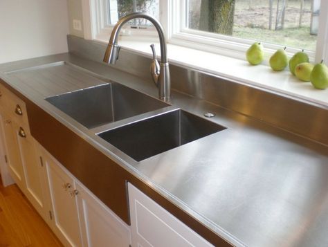 Steel Kitchen Countertops, Stainless Steel Kitchen Countertops, Best Kitchen Island, Steel Countertops, Stainless Steel Kitchen Cabinets, Steel Kitchen Cabinets, Replacing Kitchen Countertops, Steel Counter, Outdoor Kitchen Countertops