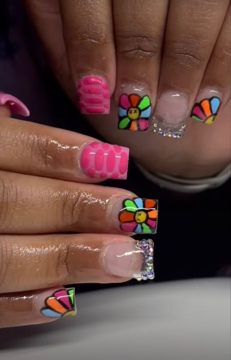 Nail Art Design 2023, Acrylic Toe Nails, Acrylic Nail Set, Hard Nails, Colored Acrylic Nails, Girly Acrylic Nails, Work Nails, French Tip Acrylic Nails, Cute Acrylic Nail Designs