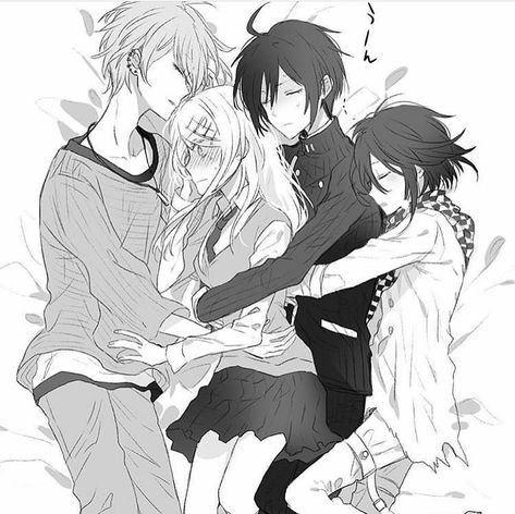 Rantaro Amami, Kaede Akamatsu, Shuichi Saihara and Oma Kokichi // New DanganRonpa V3 Killing Harmony Danganronpa Shuichi X Rantaro, Shuichi X Kokichi X Kaede, Kokichi X Shuichi X Rantaro, Danganronpa Kaede X Shuichi, Rantaro Amami X Kaede Akamatsu, Rantaro Amami X Shuichi Saihara, Kaede And Kokichi, Kaede X Kokichi, Kokichi X Rantaro