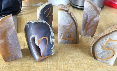 Geode Table, Do It Yourself Wedding, Productive Weekend, Wedding Table Numbers, Table Numbers, Wedding Wire, The Table, Wedding Stuff, My Mom