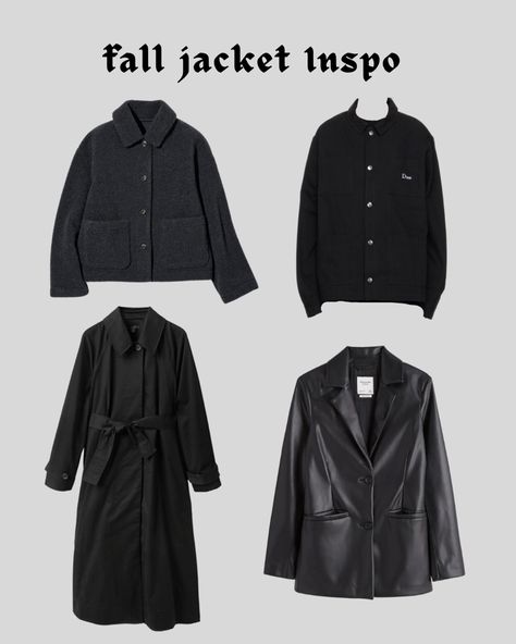 Black Blazer Outfit, Jackets Black, Black Minimalist, Dream Aesthetic, Fashion Aesthetics, Leather Jacket Black, Coat Black, Fall Jackets, Blazer Outfits