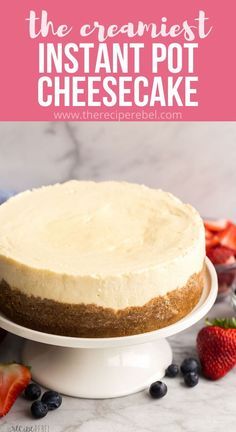 Pressure Cooker Cheesecake, Vanilla Cheesecake Recipes, Instant Pot Cheesecake, Instant Meals, Fluff Desserts, Ninja Recipes, Paul Hollywood, How To Make Cheesecake, Popular Food