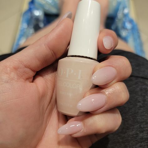 Nails Inspiration Opi, Nails With Bubble Bath Polish, Wedding Nails Bubble Bath, Opi Gel Polish Bubble Bath, Wedding Nails Opi Gel, Opi Bubble Bath Nail Polish, Gel X Neutral Nails, Engagement Nails Opi, Opi Bubble Bath Gel Nails