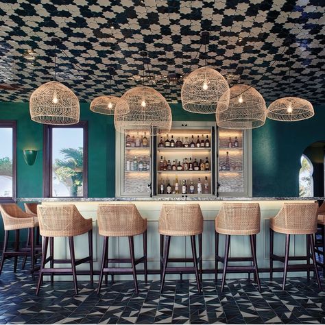 Sip sophisticated cocktails amid the characterful emerald tones of custom handcrafted ceramic tiles.  #TheArtOfBelmond #Anguilla #Caribbean Tulum Restaurants, Miami Hotels South Beach, Coconut Grove Miami, San Diego Gaslamp, Bahamas Resorts, British West Indies, South Beach Hotels, Turks Caicos, Engraved Crystal