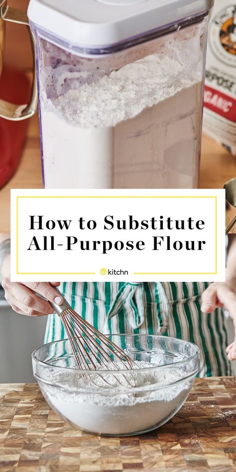 Out of All-Purpose Flour? Here's What to Use Instead. Self Rising Flour Substitute, Almond Flour Substitute, All Purpose Flour Recipes, Cake Flour Recipe, Cake Flour Substitute, Healthy Flour, Bread Substitute, Flour Substitute, Flour Alternatives