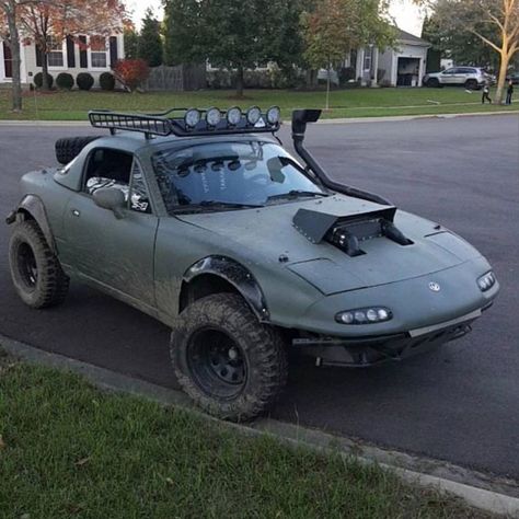 We found another #rally #Miata @gingium come out and play bro! @pacomotorsports #offroadster #overland #mazda #snorkel #offroad #drift… Off Road Sports Car, Gambler 500, Come Out And Play, The Gambler, Motor Mobil, Custom Muscle Cars, Lifted Cars, Sepeda Motor, Offroad Trucks