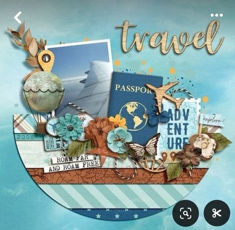 Scrapbook Travel Layouts, Italy Scrapbook Layouts, Travel Scrapbooking Ideas Layout, Vacation Scrapbook Ideas, Travel Scrapbook Layouts, Travel Scrapbooking Ideas, Cruise Scrapbook Pages, Scrapbooking Layouts Travel, Cruise Scrapbook