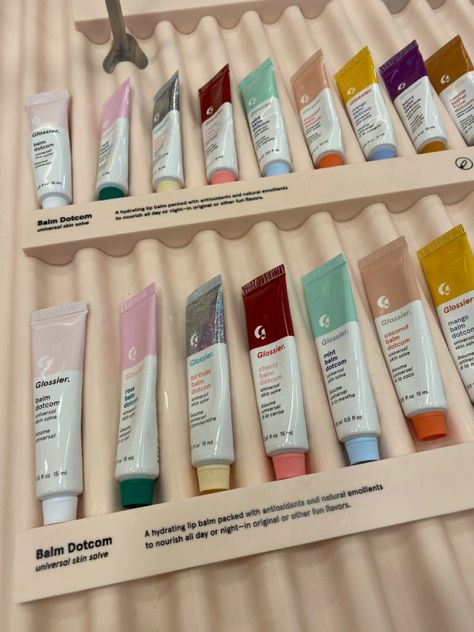 Glossier Cookie Butter Balm Dotcom, Glossier Balm Dotcom Aesthetic, Balm Dotcom Aesthetic, Sephora Employee, Glossier Balm, Glossier Balm Dotcom, Glossier Lip Balm, Gift Wishlist, Aesthetic Skincare