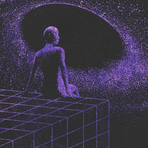 Bored In A Wormhole LP by Ramu, 2022, Shall Not Fade Touchdesigner Art, Wormhole Art, Typography Alphabet, Dark Purple Aesthetic, Alien Invasion, Pinterest Keywords, Profile Photos, Mystical Art, Art Inspiration Painting