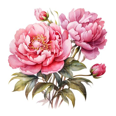 Watercolour Delightful Peony Flowers Peony Illustration 5 - Etsy Peony Art, Peony Print, Watercolor Peonies, Personalized Greeting Cards, Floral Rosa, Pink Peony, Watercolor Flower, Design Lab, Peony Flower