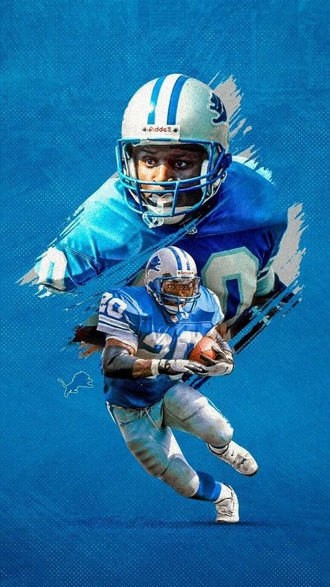 Barry Sanders Wallpaper, Sport Advertising, Lions Wallpaper, Detroit Lions Wallpaper, Michigan Wolverines Basketball, Football Things, Nfl Legends, Collage Football, Nfl Art