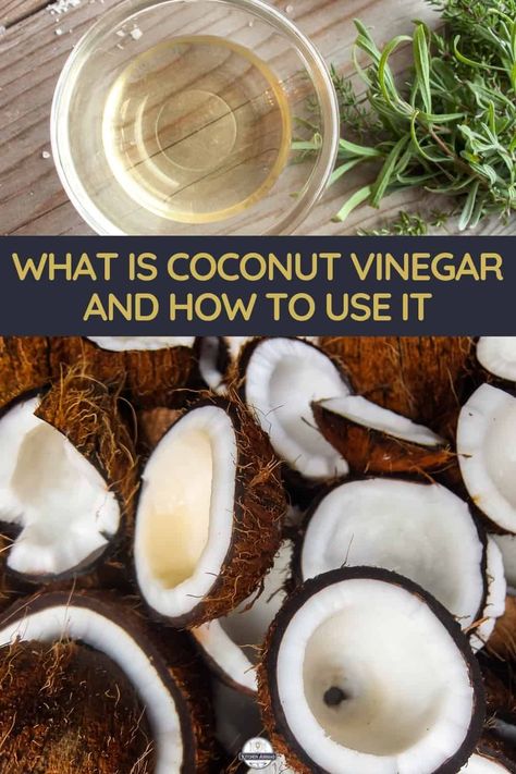 Coconut vinegar is a type of vinegar made from the sap of coconut palm trees. It has a mild, sweet taste and a slight aroma reminiscent of coconuts. Coconut vinegar is used as a culinary ingredient in Southeast Asia and India. Coconut Vinegar Recipes, Coconut Vinegar, Infused Coconut Oil, Coconut Oil And White Vinegar For Scratches, Coconut Balsamic Vinegar Recipes, Balsamic Vinegar Dressing, Types Of Vinegar, Balsamic Vinegar Recipes, Flavored Vinegars