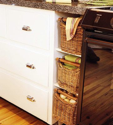 Kitchen Towel Storage Ideas, Kitchen Towel Storage, Small Space Cabinet, Towel Storage Ideas, Kitchen Towels Storage, Kitchen Basket Storage, Kitchen Design Diy, Kabinet Dapur, Kitchen Storage Shelves