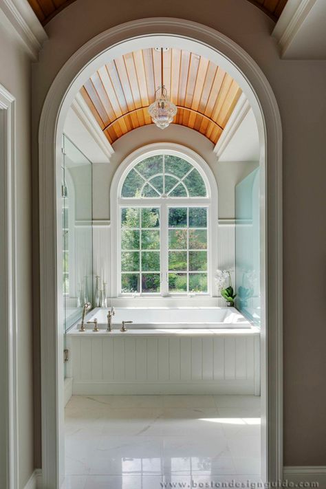 Bathroom, Howell Custom Building Group Mobile Home Bathroom, Bathroom And Walk In Closet, Barrel Ceiling, Master Bath Shower, House Makeovers, New House Bathroom, Old Home Remodel, Bathroom Window, Dream Bath