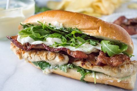 Gourmet Chicken Sandwich Recipes, Chicken Arugula Sandwich, Aioli For Chicken Sandwich, Chicken Avocado Bacon Sandwich, Grilled Chicken Sandwich On Sourdough, Pesto Grilled Chicken Sandwich, Bacon Sandwich Recipes, Grilled Chicken Sandwich Recipes, Spicy Grilled Chicken