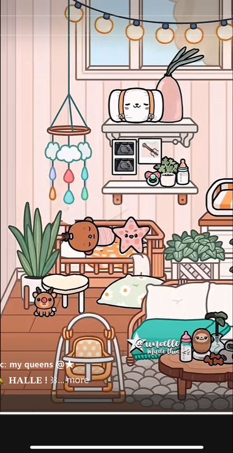 Toca Aesthetic, Cute Dorm Ideas, Hammock In Bedroom, Bad Room Ideas, Toca Ideas, Toka Boka, Small Kids Room, Free House Design, Aesthetic Bedroom Ideas