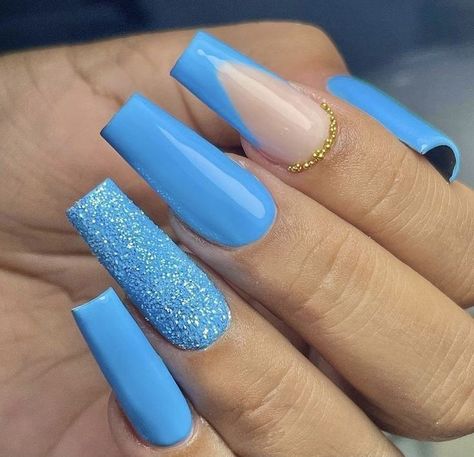 Aqua Nails, May Nails, Long Acrylic Nail Designs, Diy Acrylic Nails, Blue Acrylic Nails, Ombre Acrylic Nails, Acrylic Nails Coffin Short, Summer Acrylic Nails, Pretty Acrylic Nails