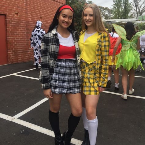 Cher And Dionne Costume, Dionne From Clueless, Bestie Costumes, Native American Halloween Costume, Cher And Dionne, Clueless Halloween Costume, Girl Group Costumes, Kawaii Clothes Goth, Couple Halloween Costumes For Adults