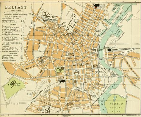 Old map of #Belfast Belfast Map, Art Shed, Belfast City, Belfast Northern Ireland, London Pubs, Old Map, Belfast, Northern Ireland, Urban Art