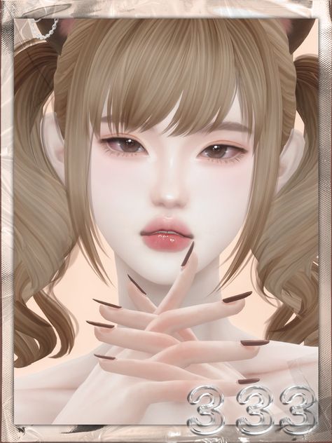 【333】honey peach makeup set Sims 4 Asian Makeup, Mods Sims 4, Sims 4 Cc Eyes, The Sims 4 Skin, Makeup Cc, Peach Makeup, Sims 4 Anime, Pelo Sims, Sims 4 Cc Makeup