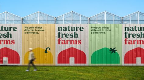 Nature Fresh Farms :: Behance Farm Illustration, Bruce Mau Design, Bruce Mau, Illustration Packaging, Creative Branding Design, Nature Projects, Greenhouse Growing, Simple Graphic, Advertising Photography