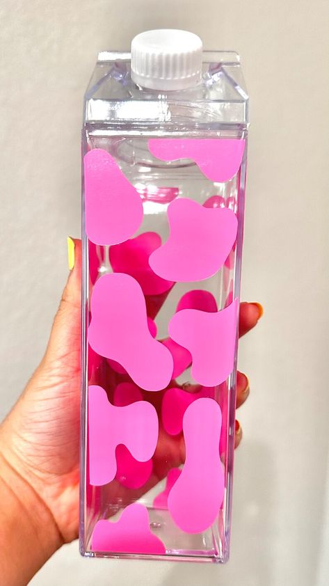 Cow Water Bottle, Pink Cow Print, Trendy Water Bottles, Water Bottle Gift, Water Bottle Holder, Pink Cow, Summer Gifts, Water Bottle Holders, Fun Cup