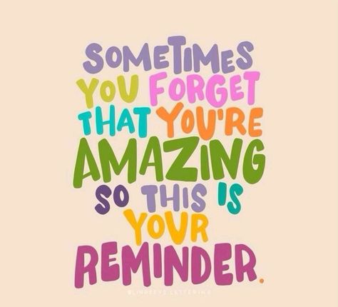 Sometimes you forget that you're AMAZING!! So this is your reminder. 🤎💚🩷💙🤎    . #Happy #Happiness #BeHappy #DailyDoseOfInspiration #QuotesByCatherine #BOOMchallenge Positive Daily Quotes, Classroom Quotes, You're Amazing, School Quotes, Bulletin Board Ideas, Work Quotes, Quotes For Kids, Quotable Quotes, Happy Thoughts