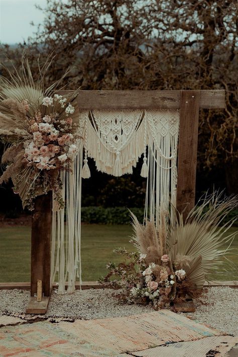 Rustic Outdoor Wedding Ideas, Middle Earth Wedding, Lily Pad Pond, Diy Wedding Arbor, Flower Ceremony, Macrame Wedding Arch, Boho Wedding Arch, Outdoor Wedding Ideas, Wedding Arbors