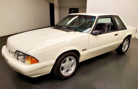 For Sale: 1993 Ford Mustang LX 5.0 Notchback (Vibrant White, 5.0L V8, 5-speed, 26K miles) — StangBangers Notchback Mustang, Foxbody Mustang, Classic Mustangs, Fox Mustang, Mustang Lx, 1993 Ford Mustang, Fox Body Mustang, Mercury Capri, Mustang For Sale