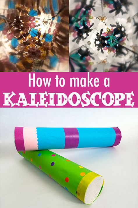 Learn how to make a kaleidoscope with children. How To Make A Kaleidoscope Kids, Diy Kelidoscope, Kaliedescope Diy For Kids, Diy Kaleidoscope Kids, Kaleidoscope Diy, Diy Kaleidoscope, Things To Do Inside, Kid Diy, Scout Crafts