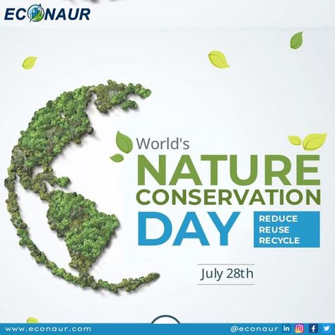 World Nature Conservation Day World Conservation Day, World Nature Conservation Day, Nature Conservation Day, The World Is Beautiful, Forest Conservation, Solar Companies, World Nature, Minimal Poster, Reduce Reuse Recycle