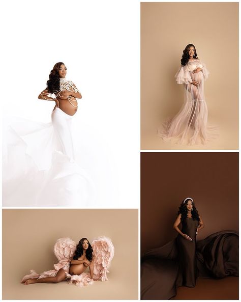 Neutral maternity studio session. Angel wings maternity. Victoria's Secret model wings Photoshoot With Wings, Bright And Airy Photography, Maternity Photoshoot Outfits, Airy Photography, Studio Maternity, Drop Dead, Natural Shades, Photoshoot Outfits, Pregnancy Shoot