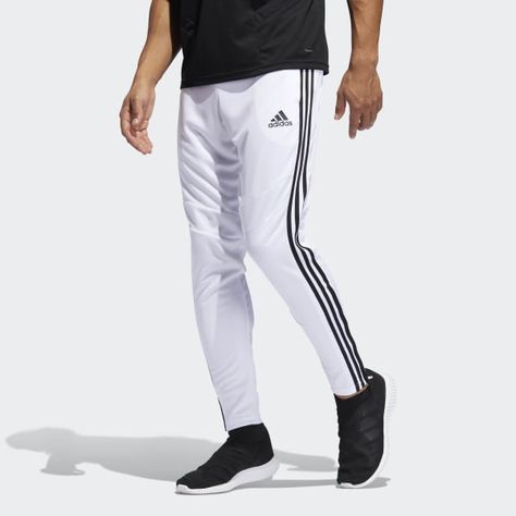 Train hard. Stay cool. These soccer pants battle the heat with breathable, quick-drying fabric. Cut for movement, they have a slim fit down the leg and stretchy ribbed details on the lower legs to promote clean footwork. Ankle zips allow you to pull them on or off over shoes.  Stay cool Climacool keeps you cool and dry in warm weather  Move freely Stretchy fabric on the lower legs helps promote clean footwork Soccer Clothing And Equipment, Adidas Hose, Yoga Pants Men, Yellow Adidas, Soccer Pants, Pants Outfit Men, Mens Athletic Wear, Adidas Track Jacket, Yoga Pants Outfit