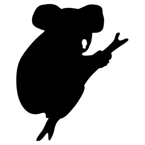 Koala Silhouette, Bear Silhouette, Old Tattoos, Animal Silhouette, Black Image, Silhouette Free, Tattoo Flash, Koala Bear, Flash Tattoo