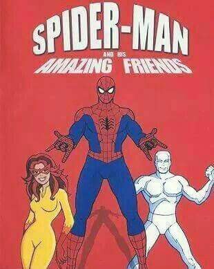 Spider-Man and his amazing friends Marvel Television, Cartoons 80s 90s, Man Cartoon, High School Years, 80s Cartoon, Classic Cartoon Characters, Cartoon Tv Shows, Amazing Friends, Saturday Morning Cartoons