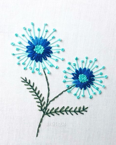 Daisy Stitch, Lazy Daisy Stitch, Hand Embroidery Patterns Flowers, Basic Embroidery Stitches, Flowers Embroidery, Diy Embroidery Patterns, Handmade Embroidery Designs, Embroidery Stitches Tutorial, Hand Embroidery Projects