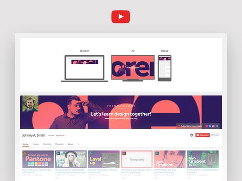 YouTube Channel Branding Template & Asset Generator | Free PSD Template | PSD Repo Youtube Channel Branding, Best Presentation Templates, Channel Branding, Self Branding, Creative Presentation, Youtube Design, Corporate Presentation, Branding Template, Psd Template Free