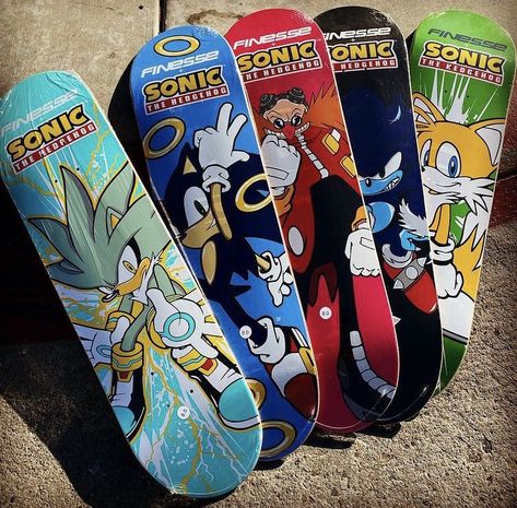 Family Graphic, Graphic Artist Designer, Cool Skateboards, Sonic 3, Blue Hedgehog, Sonic Franchise, Skateboard Design, Sonic And Shadow, Sonic Boom