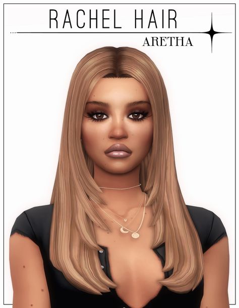 Rachel Hair, The Sims 4 Cabelos, Sims 4 Cas Mods, Mod Hair, Pelo Sims, Free Sims 4, The Sims 4 Packs, Sims 4 Cc Makeup, Sims 4 Mm Cc