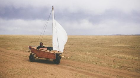 The couple who sailed across the Mongolian countryside | Adventure.com Land Sailing, Build Your House, Wooden Boat Building, Landlocked Country, Adventure Inspiration, Gorgeous Scenery, Unique Travel, Dune Buggy, Travel Wanderlust